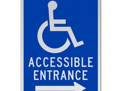 Accessible Entrance Right Arrow